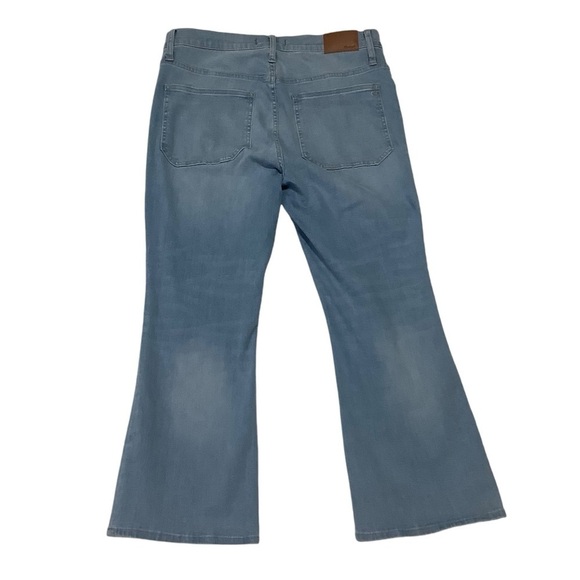Madewell Cali Demi Boot Cropped Jeans Blue Size 31 Front Pocket - Picture 2 of 9